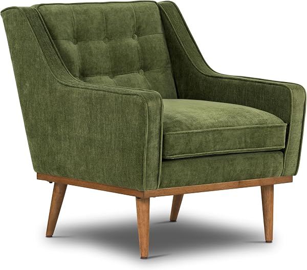 Deep Lounge Chair, Green Velvet
