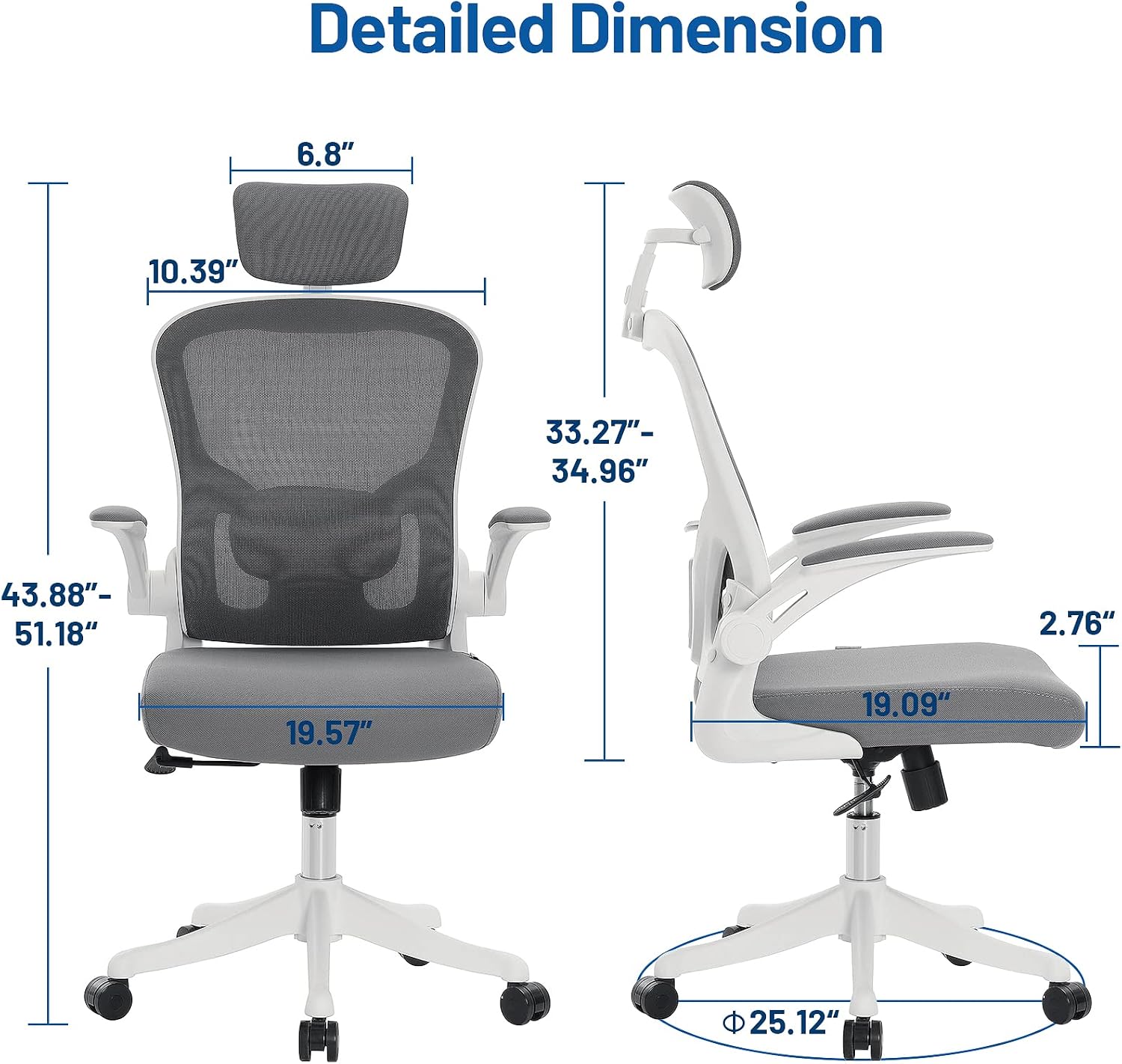 High-Back Mesh Chair with Lumbar Support