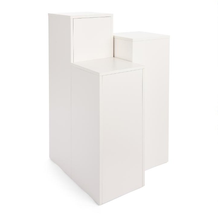 Tiered Pedestal Set, White