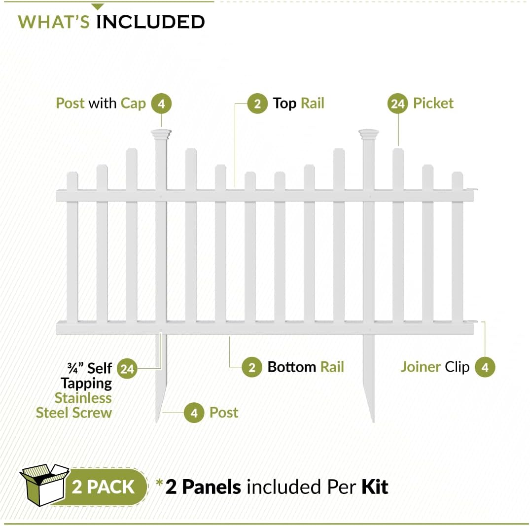 White Picket Fence Panels