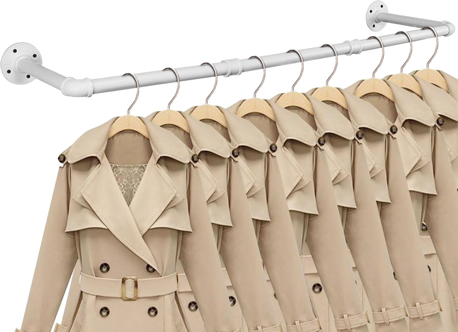 Industrial Pipe Garment Rail
