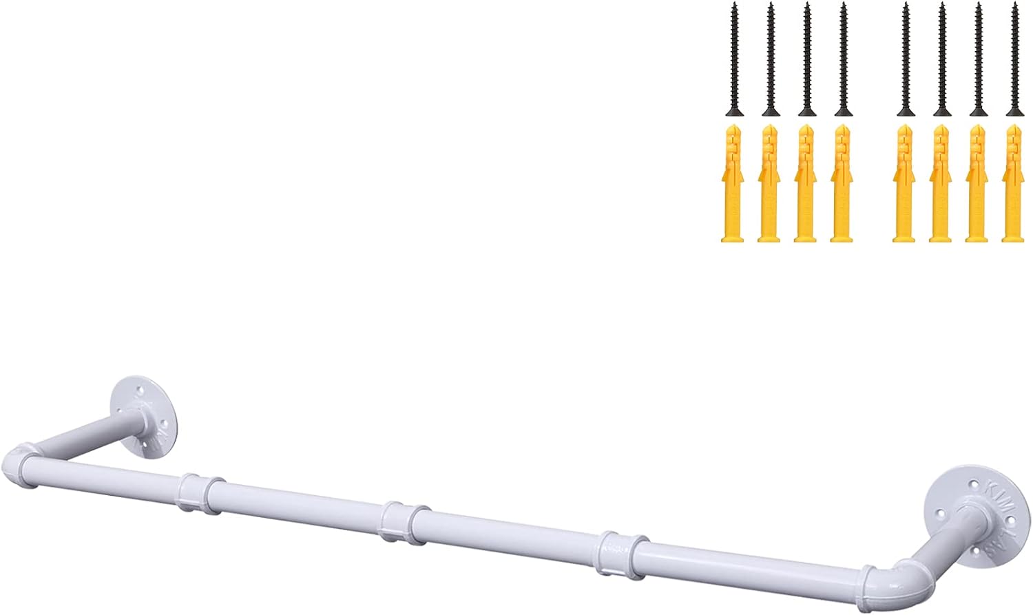 White Pipe Clothing Rail, 40in