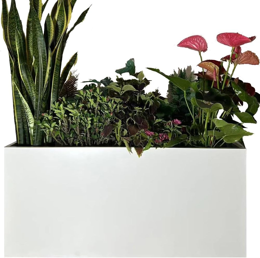 Long Metal Planter, 40in