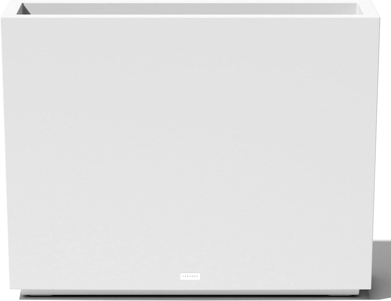 Tall Rectangular Planter, White