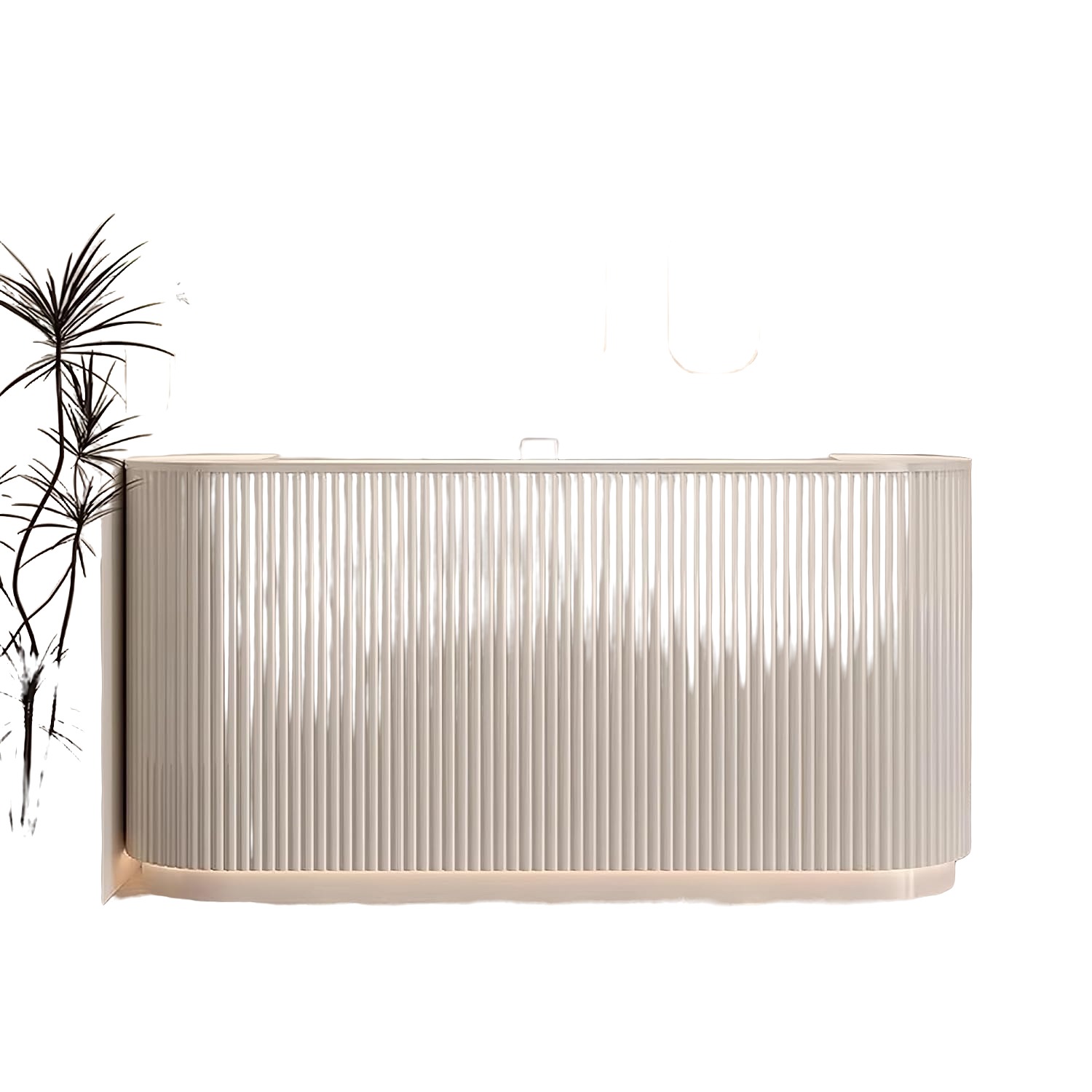 Fluted Reception Counter, 64in