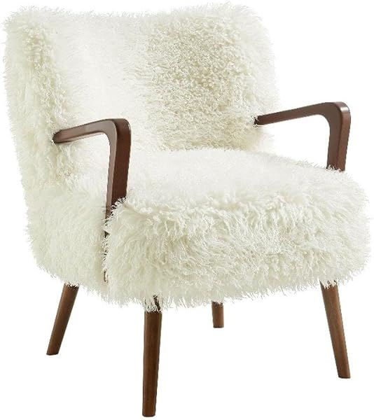 Shearling Lounge Chair, White