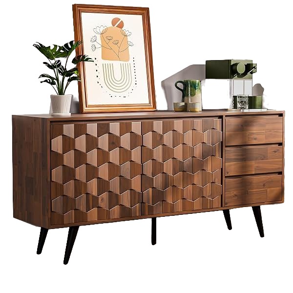 Geometric Sideboard, Walnut