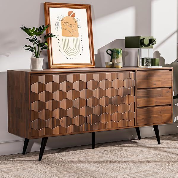 Geometric Sideboard, Walnut