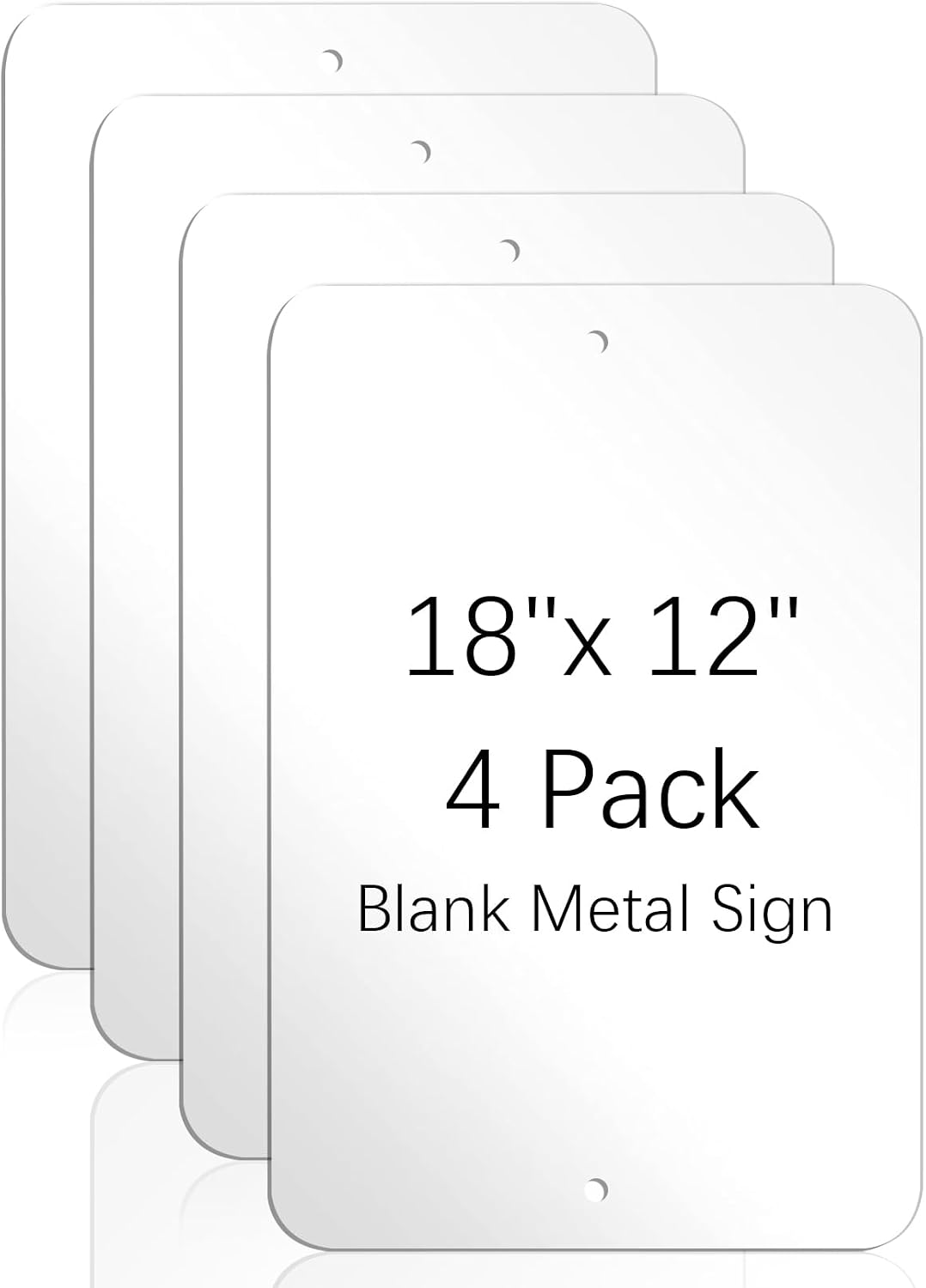 Blank Aluminium Sign Panels, Set of Four