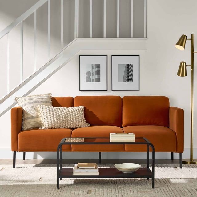 Copper Velvet Sofa