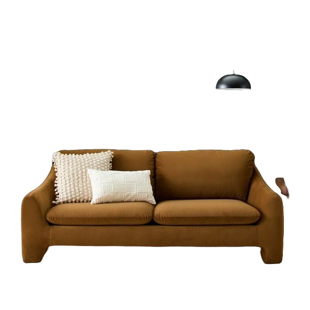 Ochre Velvet Sofa