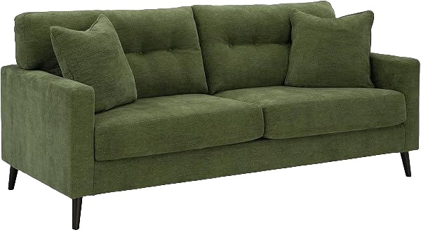 Track-Arm Sofa, Olive Chenille