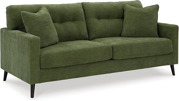 Track-Arm Sofa, Olive Chenille