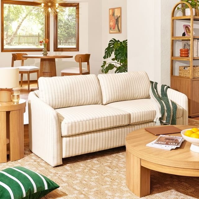 Striped Linen Sofa