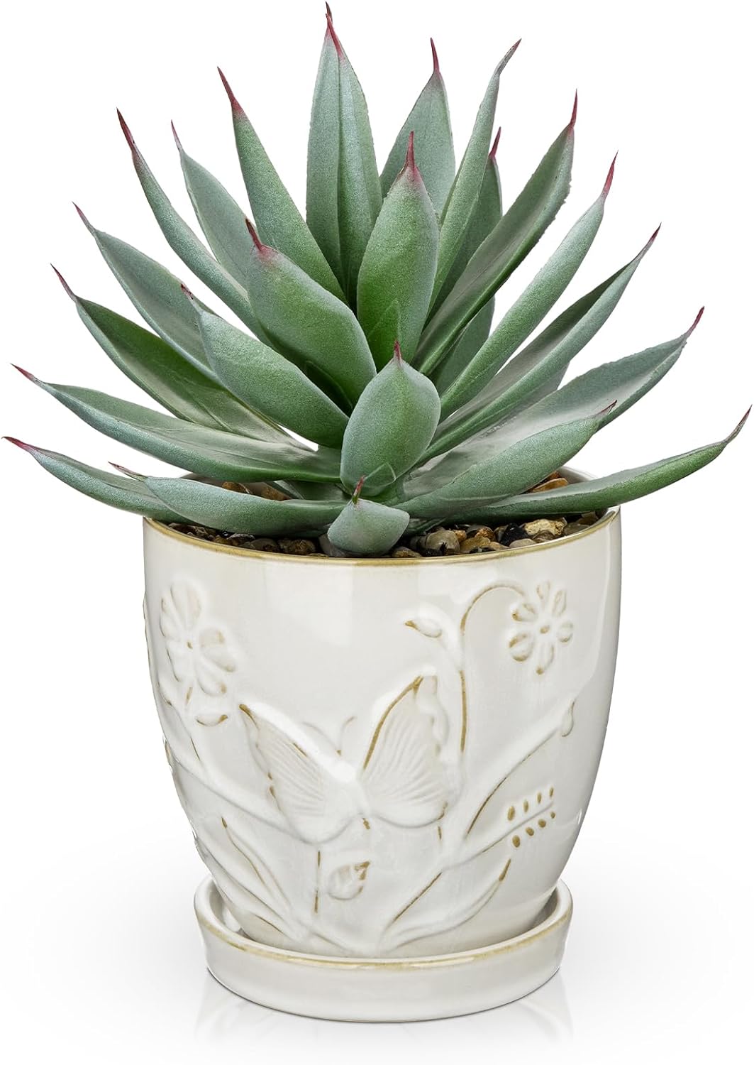 Faux Succulent in Ceramic Planter