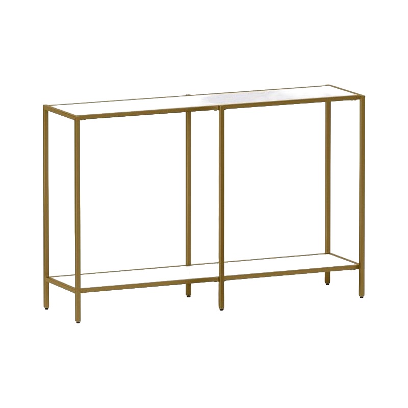 Two-Tier Marble & Gold Console