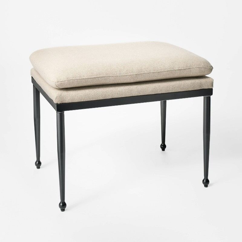 Pillow-Top Ottoman, Beige