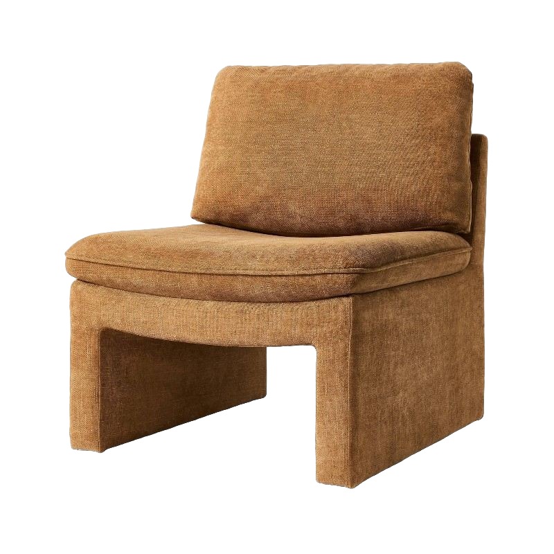 Camel Saddle Slipper Chair
