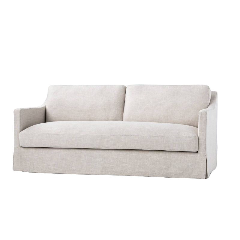 Cream Track-Arm Sofa, 72"