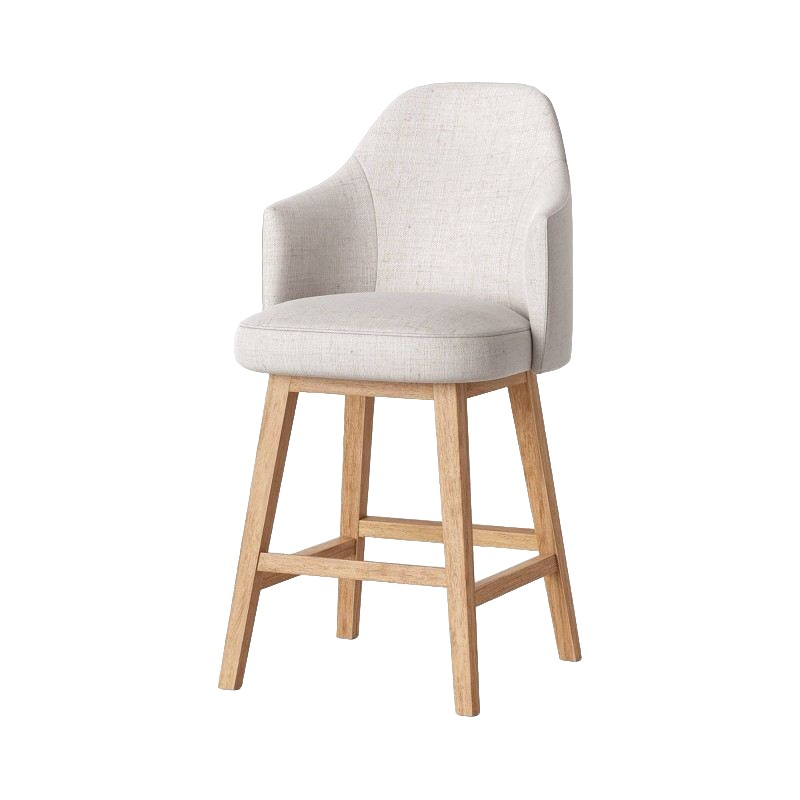 Linen Swivel Counter Stool