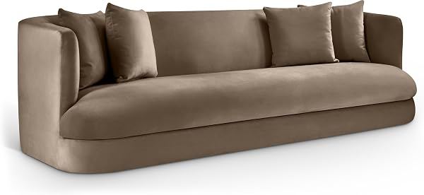 Luxe Velvet Sofa, Taupe