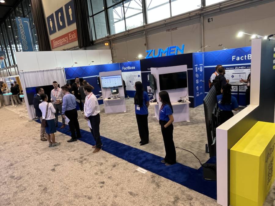 Booth team at a software exhibit