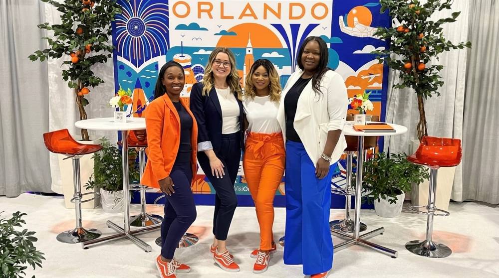 Brand ambassador team at the Visit Orlando exhibit, OCCC
