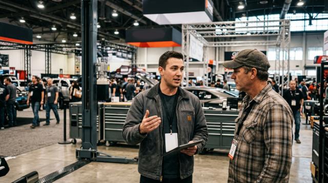 SEMA booth reps